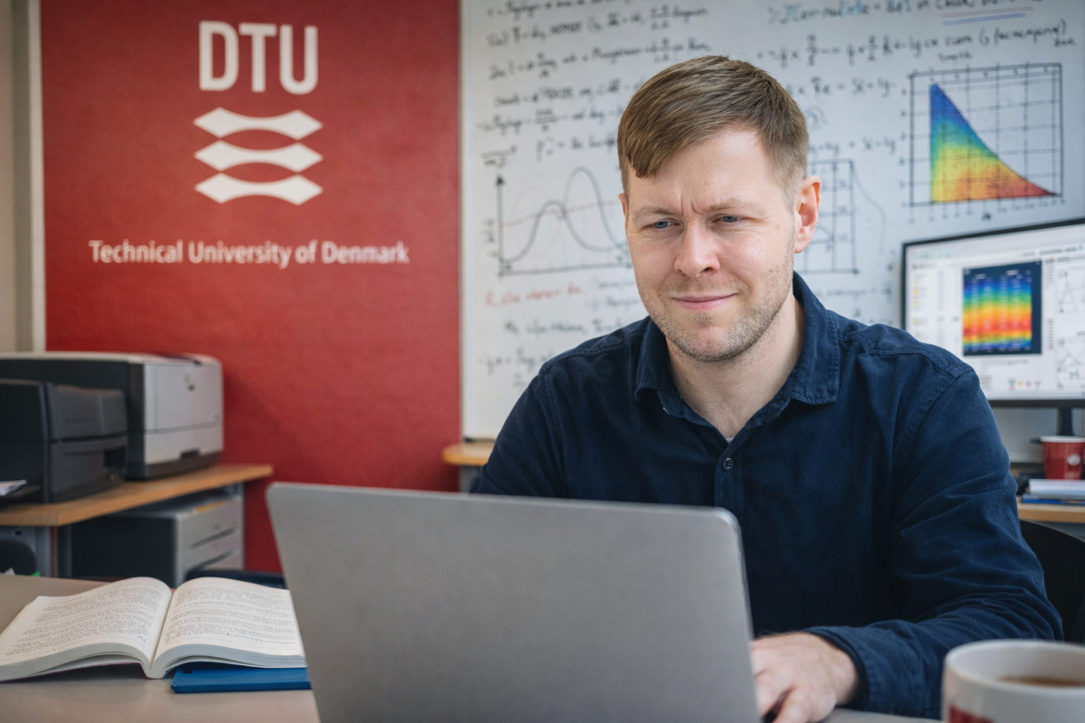 Focused researcher at DTU office